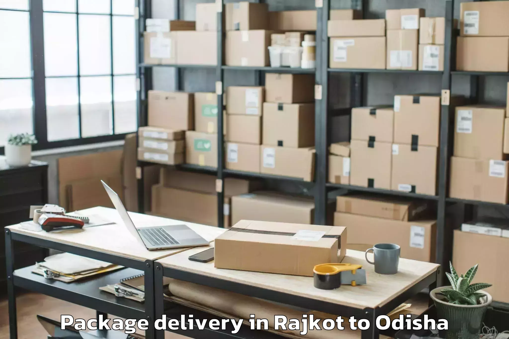 Trusted Rajkot to Khandapada Package Delivery